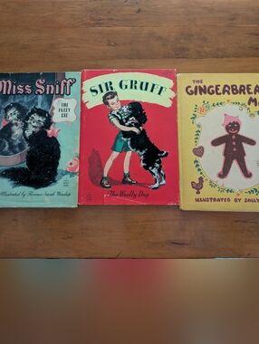 Three Vintage 1940's Children's Books "Fuzzy" Series